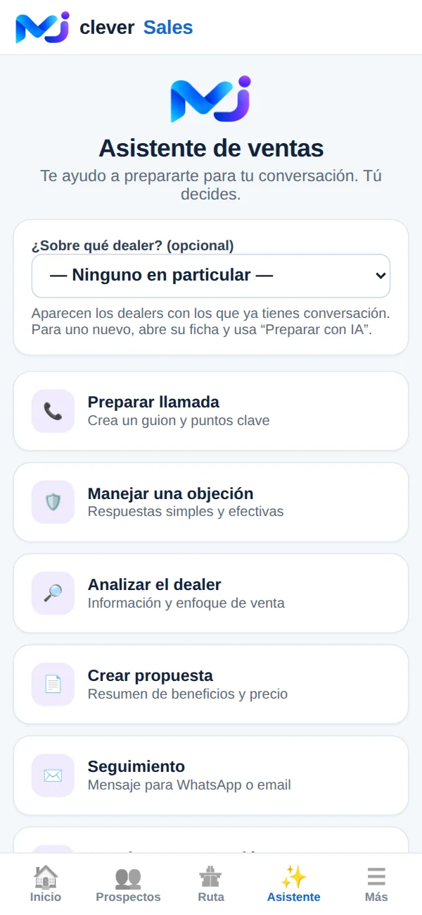 MJ Clever Sales: AI sales assistant